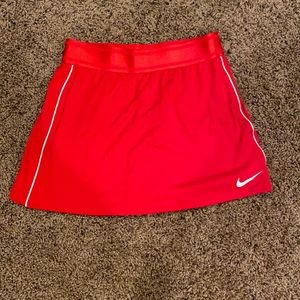 Red Nike tennis skirt